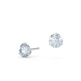 1.0 TCW Round Shape Moissanite Studs Earrings in Gold 4