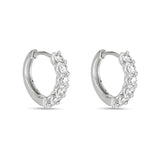 1.0 TCW Round Cut Moissanite Huggies Earrings in Gold 3