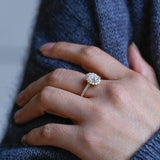 Stunning 1.0 - 2.0 CT Oval Moissanite Engagement Ring with Pave & Halo Design 6