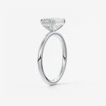 Emerald East West Solitaire Lab Grown Diamond Engagement Ring