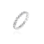 Stunning 0.50 TCW Round & Baguette Moissanite Stones Wedding Band 4