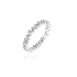 Stunning 0.50 TCW Round & Baguette Moissanite Stones Wedding Band 4