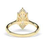 Stunning 2.0 CT Marquise Moissanite Engagement Ring with Hidden Halo Design 3