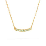 0.33 TCW Round Peridot Lab Made Diamond- August Birthstone Necklace 4