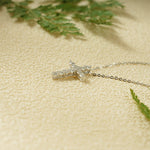 0.50 CT Round Moissanite Diamond Cross Pendant Necklace in Solid Gold 8