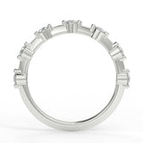 Stunning 0.28 TCW Round Moissanite Stones Dainty Wedding Band 5