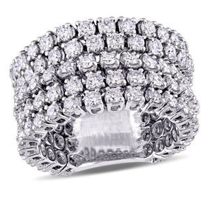 Round Cut Cubic Zirconia in 925 Sterling Silver Wedding Bands