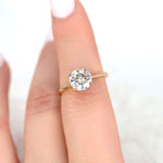 Stunning 2.0 CT Round Moissanite Engagement Ring with Solitaire Design 6