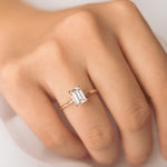 Stunning 1 CT Emerald Moissanite Engagement Ring With Solitaire Design 7