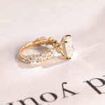 Stunning 1.0 - 2.0 CT Radiant Moissanite Engagement Ring with Pave & Hidden Halo Design 10