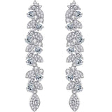 Round Cut Cubic Zirconia in 925 Sterling Silver Earrings 1