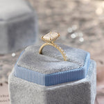 Stunning 3.0 CT Radiant Moissanite Engagement Ring with Pave & Hidden Halo Design 6