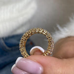 Stunning 4.06 CT Oval Moissanite Stones Full Eternity Wedding Bands 8