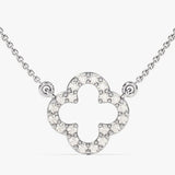 0.30 CT Round Moissanite Diamond Good Luck Pendant Necklace in Solid Gold 2