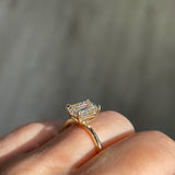 Stunning 1.80 CT Emerald Moissanite Engagement Ring with Solitaire Design 3