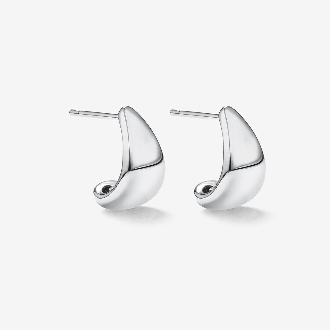 Round Cut Cubic Zirconia in 925 Sterling Silver Earrings 1