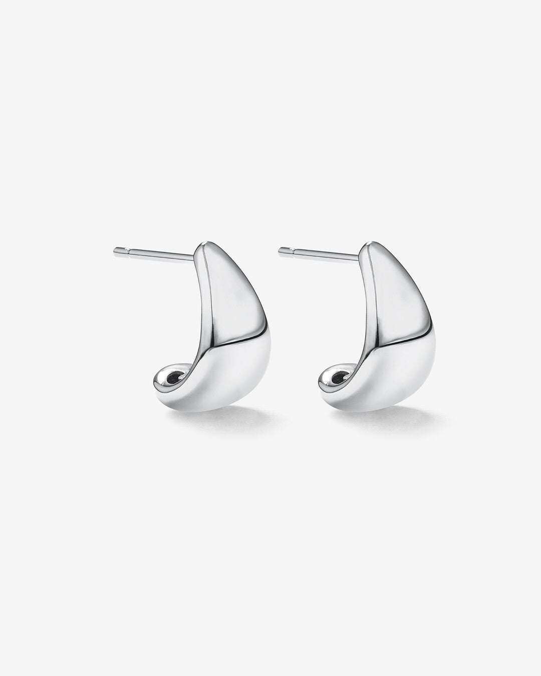 Round Cut Cubic Zirconia in 925 Sterling Silver Earrings 1