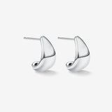 Round Cut Cubic Zirconia in 925 Sterling Silver Earrings 1