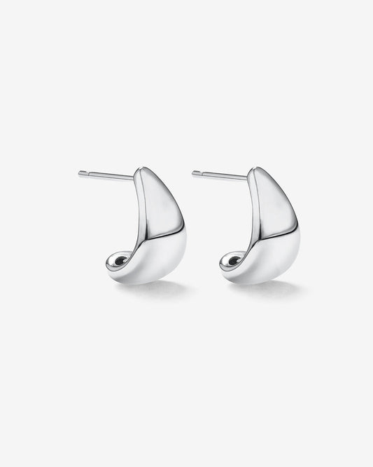 Round Cut Cubic Zirconia in 925 Sterling Silver Earrings 1