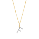 0.30 TCW Round Moissanite Diamond Customized Letter Pendant Necklace in Solid Gold 3