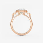 Round Three Stone Lab Grown Diamond Engagement Ring