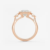 Round Three Stone Lab Grown Diamond Engagement Ring