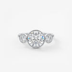 Round Three Stone Lab Grown Diamond Engagement Ring
