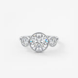 Round Three Stone Lab Grown Diamond Engagement Ring