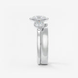 Round Three Stone Lab Grown Diamond Engagement Ring