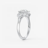 Round Three Stone Lab Grown Diamond Engagement Ring