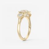 Round Three Stone Lab Grown Diamond Engagement Ring