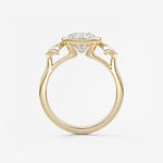 Round Three Stone Lab Grown Diamond Engagement Ring