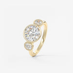 Round Three Stone Lab Grown Diamond Engagement Ring