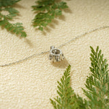 2.0 CT Round Moissanite Diamond Floral Halo  Pendant Necklace in Solid Gold 7