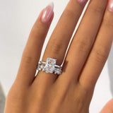 Stunning 3.0 CT Radiant Moissanite Engagement Ring with Hidden Halo Design 10