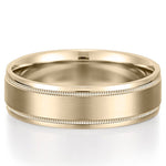 Classic Milgrain Wedding Band for Men's in Solid Gold 1