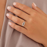 Stunning 1.30 CT Emerald Moissanite Engagement Ring with Three Stones Design 4