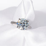 Stunning 3.50 CT Round Cut Moissanite Engagement Ring with Hidden Halo Design 2