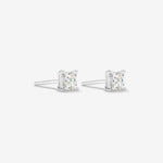 Round Cut Cubic Zirconia in 925 Sterling Silver Earrings 1