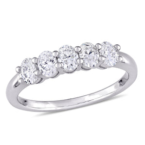 Round Cut Cubic Zirconia in 925 Sterling Silver Wedding Bands