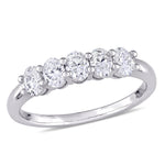 Round Cut Cubic Zirconia in 925 Sterling Silver Wedding Bands 8