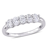 Round Cut Cubic Zirconia in 925 Sterling Silver Wedding Bands 8