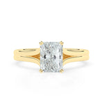 Stunning 2.0 CT Emerald Moissanite Engagement Ring with Split Shank Design 1