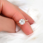 Stunning 2.0 CT Round Moissanite Engagement Ring with Solitaire Design 6