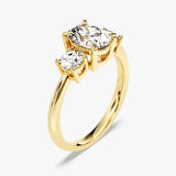 Stunning 1.0-2.0 CT Oval Moissanite Engagement Ring with Tree Stone Design 2