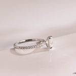 Stunning 1.0 - 2.0 CT Radiant Moissanite Engagement Ring with Pave Design 10