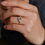 Stunning 1.0 - 2.0 CT Emerald Moissanite Engagement Ring With Cluster Design 6