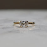 1.0 CT Oval Solitaire CVD F/VS2 Diamond Engagement Ring 2