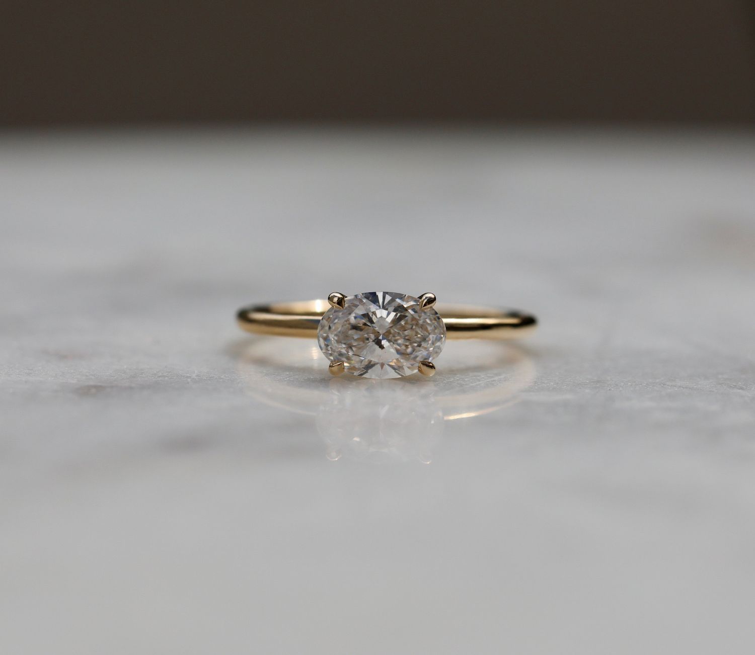 Oval Solitaire Lab Grown Diamond Engagement Ring