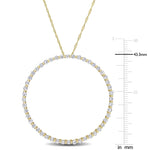 Round Cut Cubic Zirconia in 925 Sterling Silver Necklace 5